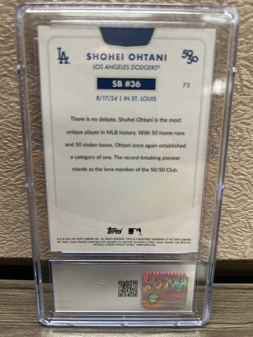 Shohei Ohtani #2024 Topps 50/50 #73 Baseball - Graded  CGC 9